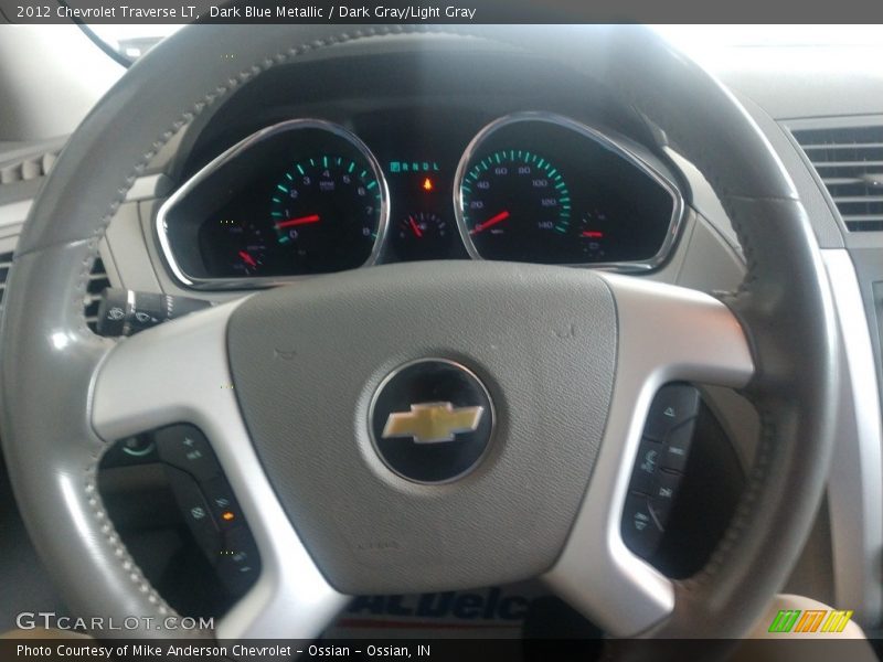Dark Blue Metallic / Dark Gray/Light Gray 2012 Chevrolet Traverse LT