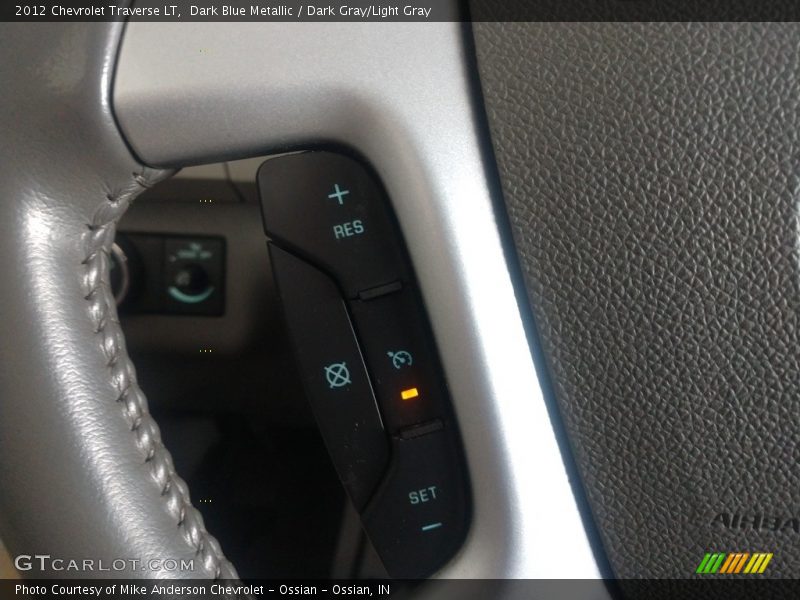 Dark Blue Metallic / Dark Gray/Light Gray 2012 Chevrolet Traverse LT