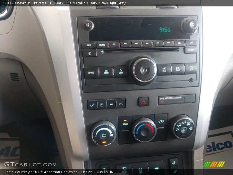 Dark Blue Metallic / Dark Gray/Light Gray 2012 Chevrolet Traverse LT