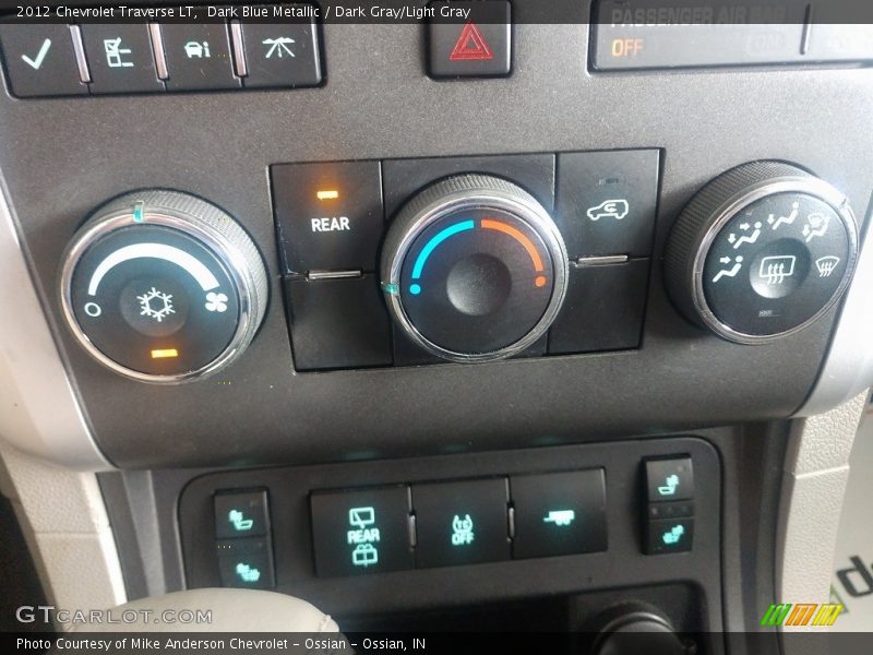 Dark Blue Metallic / Dark Gray/Light Gray 2012 Chevrolet Traverse LT