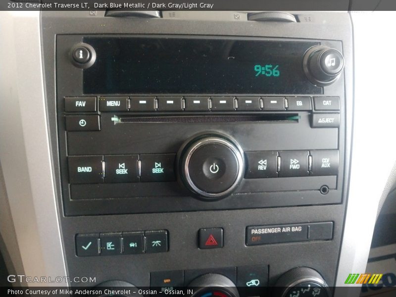 Dark Blue Metallic / Dark Gray/Light Gray 2012 Chevrolet Traverse LT