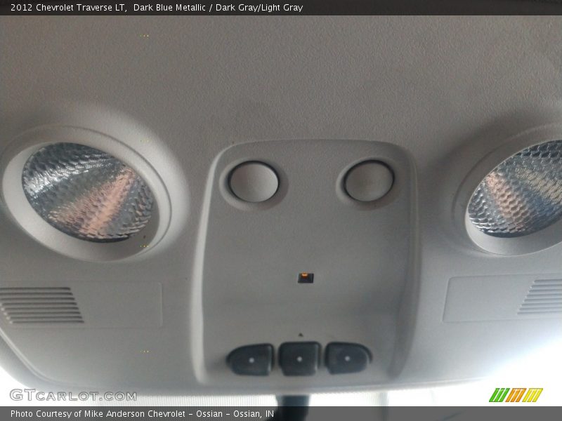 Dark Blue Metallic / Dark Gray/Light Gray 2012 Chevrolet Traverse LT