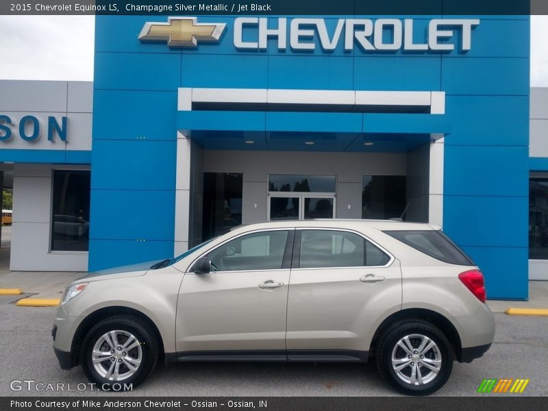 Champagne Silver Metallic / Jet Black 2015 Chevrolet Equinox LS