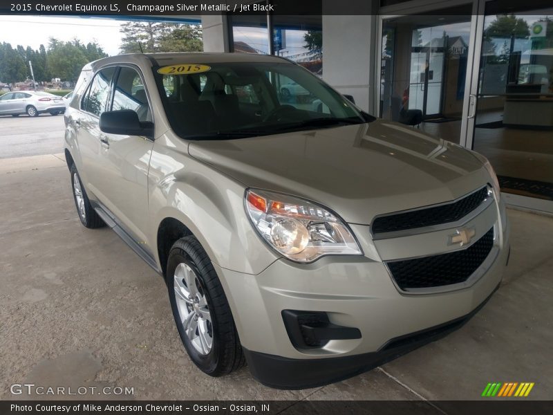 Champagne Silver Metallic / Jet Black 2015 Chevrolet Equinox LS
