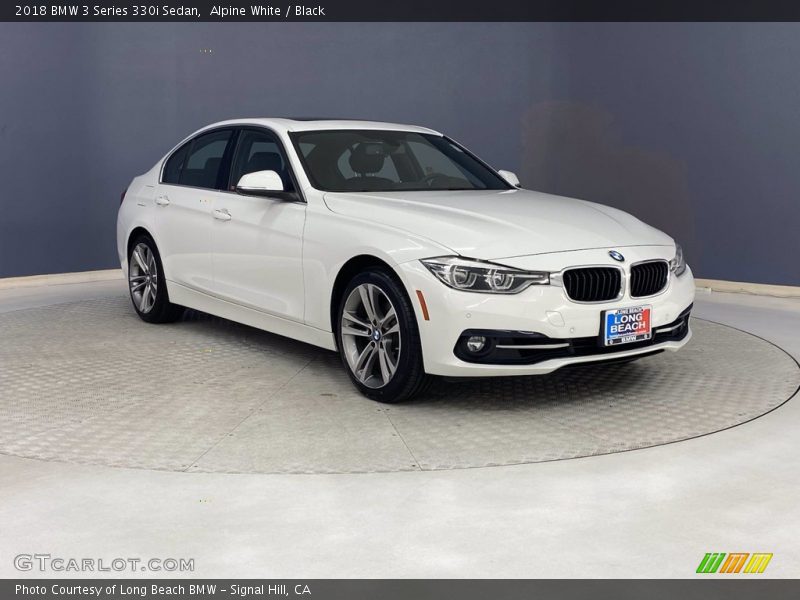 Alpine White / Black 2018 BMW 3 Series 330i Sedan