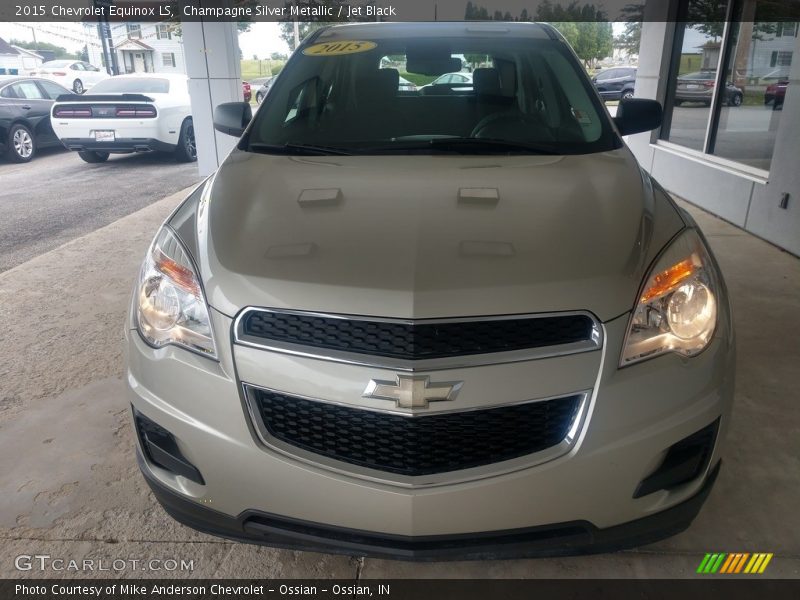Champagne Silver Metallic / Jet Black 2015 Chevrolet Equinox LS