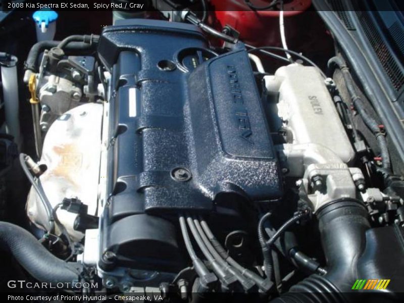 Spicy Red / Gray 2008 Kia Spectra EX Sedan