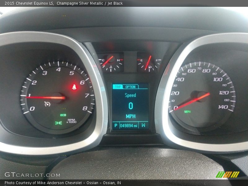 Champagne Silver Metallic / Jet Black 2015 Chevrolet Equinox LS
