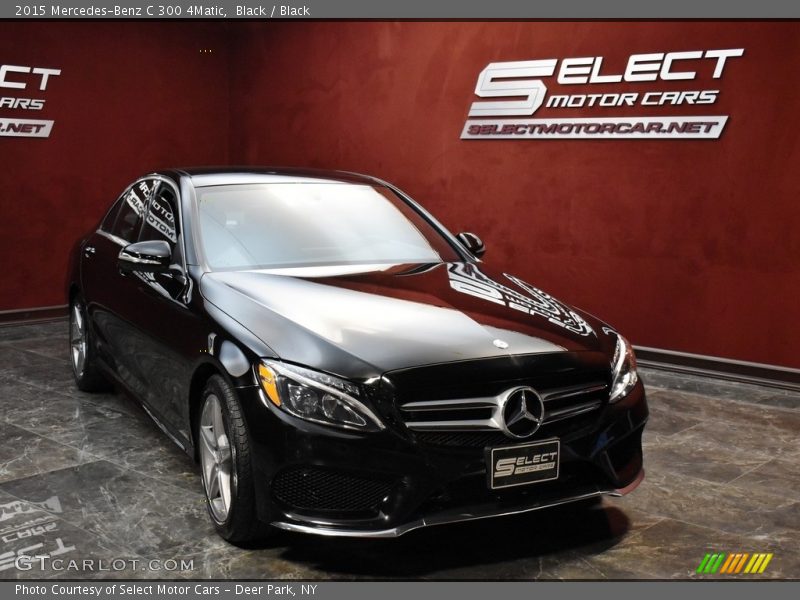 Black / Black 2015 Mercedes-Benz C 300 4Matic