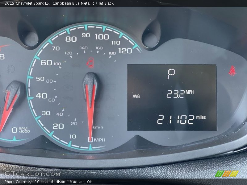Caribbean Blue Metallic / Jet Black 2019 Chevrolet Spark LS