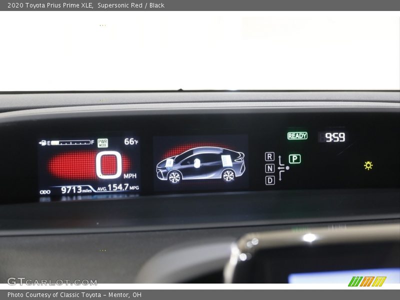 Supersonic Red / Black 2020 Toyota Prius Prime XLE