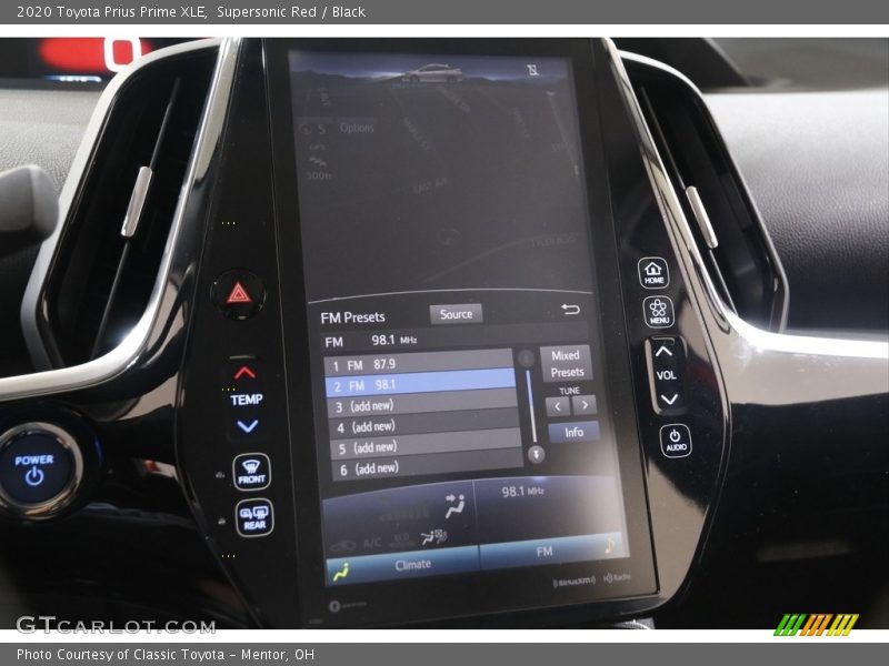 Supersonic Red / Black 2020 Toyota Prius Prime XLE