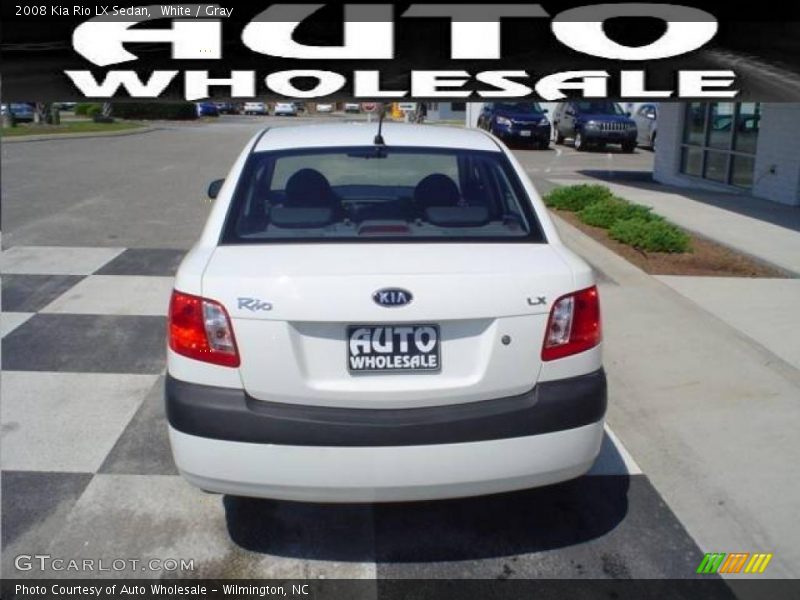 White / Gray 2008 Kia Rio LX Sedan