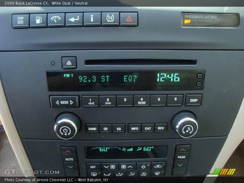 White Opal / Neutral 2009 Buick LaCrosse CX