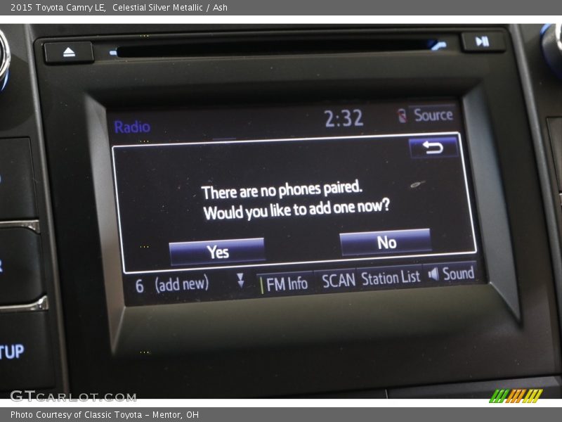 Celestial Silver Metallic / Ash 2015 Toyota Camry LE