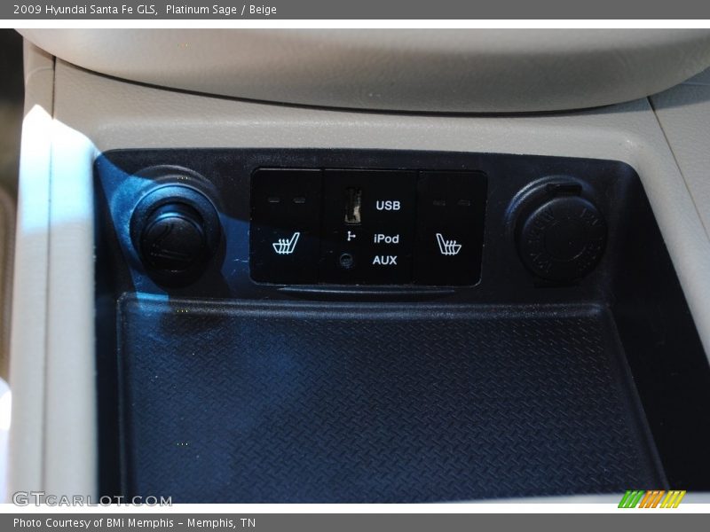 Platinum Sage / Beige 2009 Hyundai Santa Fe GLS