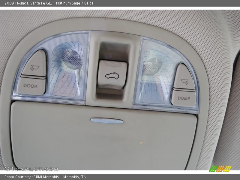 Platinum Sage / Beige 2009 Hyundai Santa Fe GLS