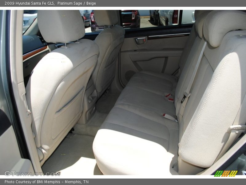 Platinum Sage / Beige 2009 Hyundai Santa Fe GLS