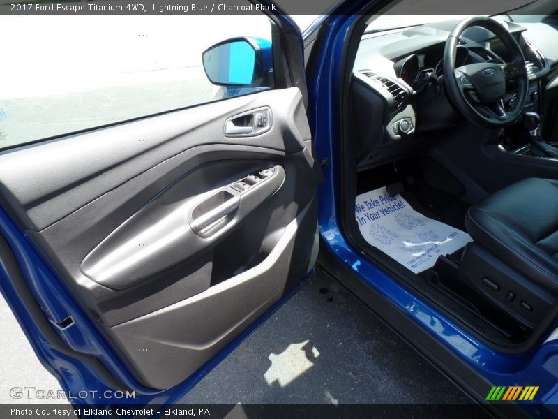 Lightning Blue / Charcoal Black 2017 Ford Escape Titanium 4WD