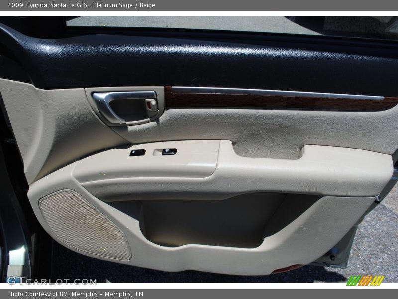 Platinum Sage / Beige 2009 Hyundai Santa Fe GLS