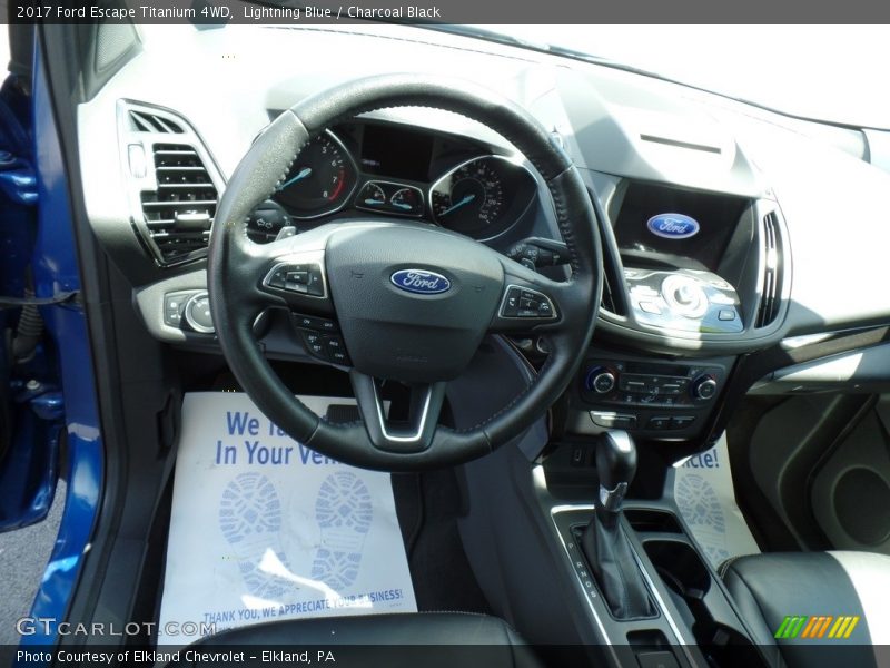 Lightning Blue / Charcoal Black 2017 Ford Escape Titanium 4WD