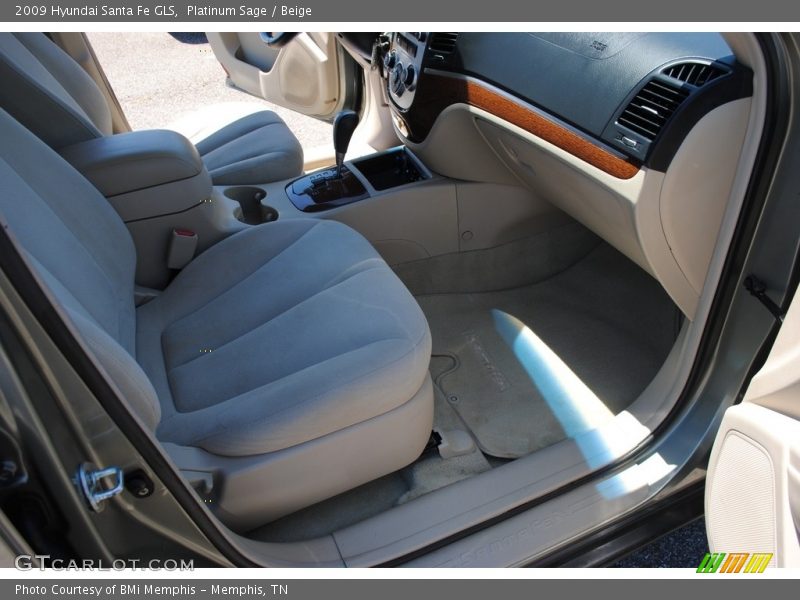 Platinum Sage / Beige 2009 Hyundai Santa Fe GLS