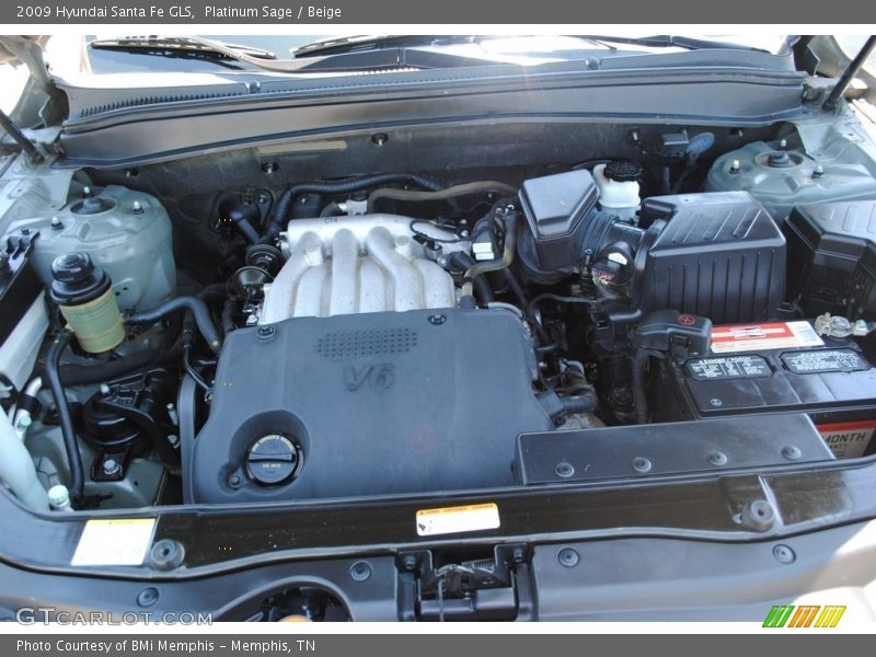 Platinum Sage / Beige 2009 Hyundai Santa Fe GLS