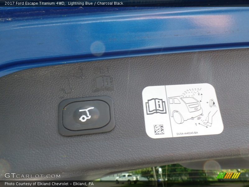 Lightning Blue / Charcoal Black 2017 Ford Escape Titanium 4WD