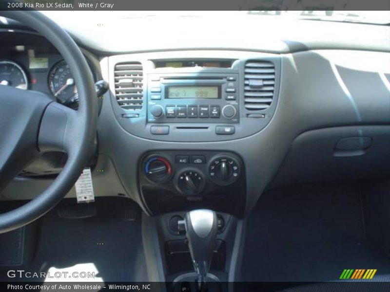 White / Gray 2008 Kia Rio LX Sedan