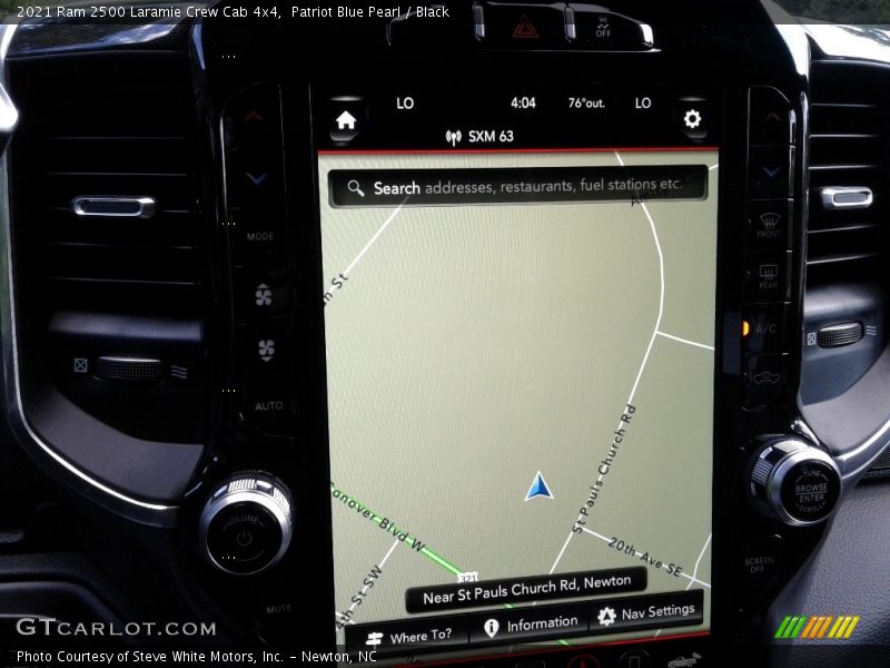Navigation of 2021 2500 Laramie Crew Cab 4x4