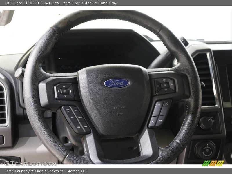 Ingot Silver / Medium Earth Gray 2016 Ford F150 XLT SuperCrew