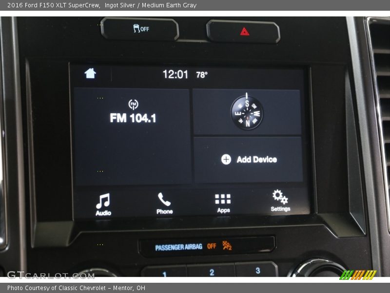 Ingot Silver / Medium Earth Gray 2016 Ford F150 XLT SuperCrew