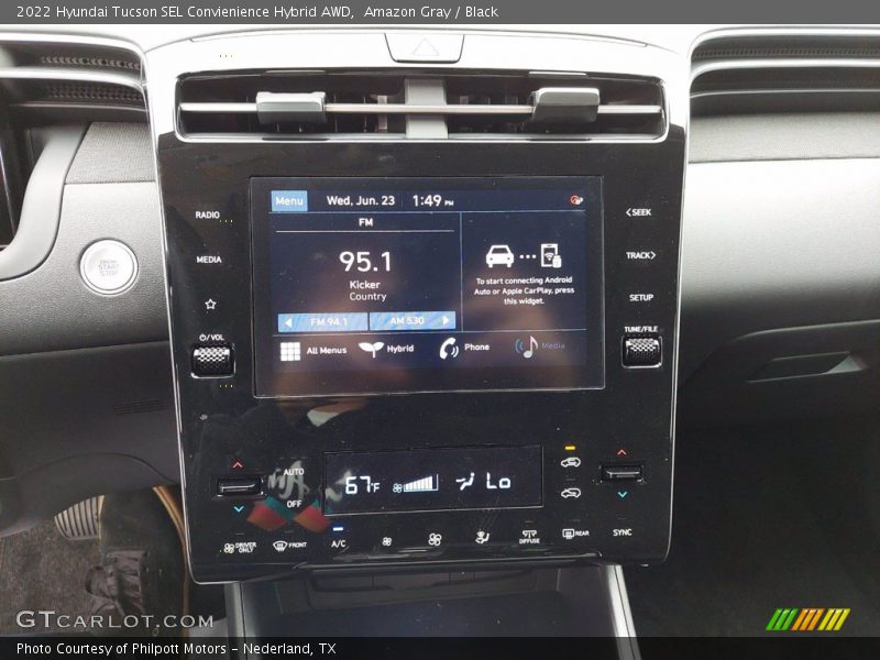 Controls of 2022 Tucson SEL Convienience Hybrid AWD