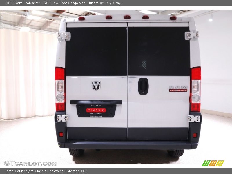 Bright White / Gray 2016 Ram ProMaster 1500 Low Roof Cargo Van