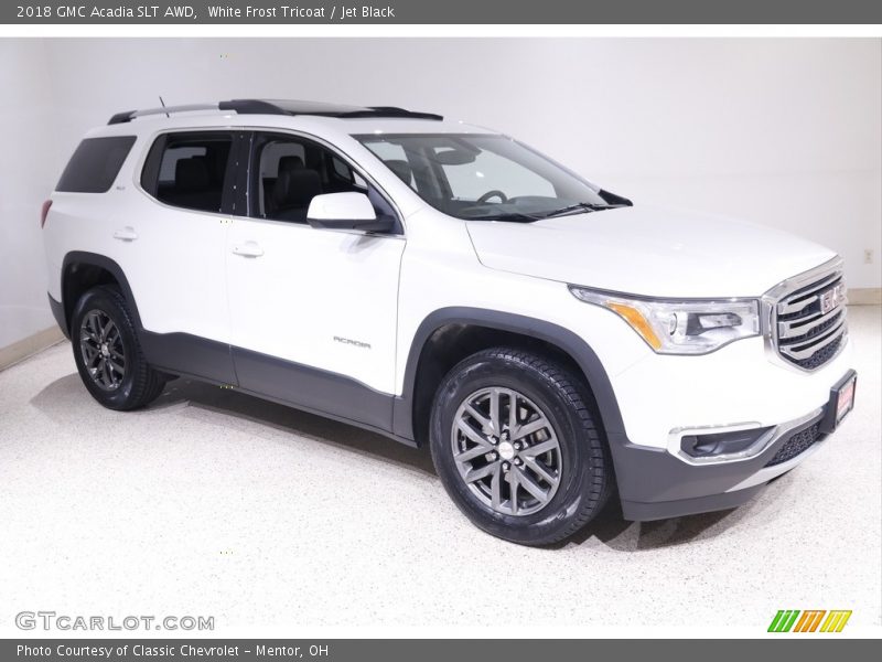 White Frost Tricoat / Jet Black 2018 GMC Acadia SLT AWD