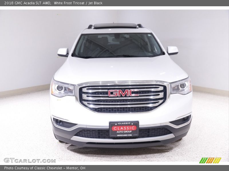 White Frost Tricoat / Jet Black 2018 GMC Acadia SLT AWD