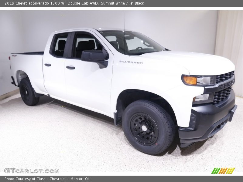 Summit White / Jet Black 2019 Chevrolet Silverado 1500 WT Double Cab 4WD