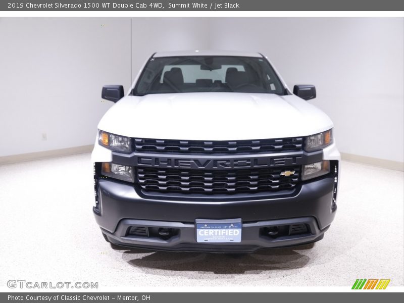 Summit White / Jet Black 2019 Chevrolet Silverado 1500 WT Double Cab 4WD