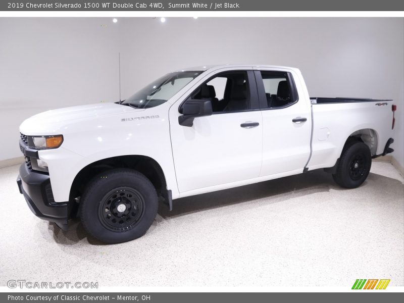 Summit White / Jet Black 2019 Chevrolet Silverado 1500 WT Double Cab 4WD