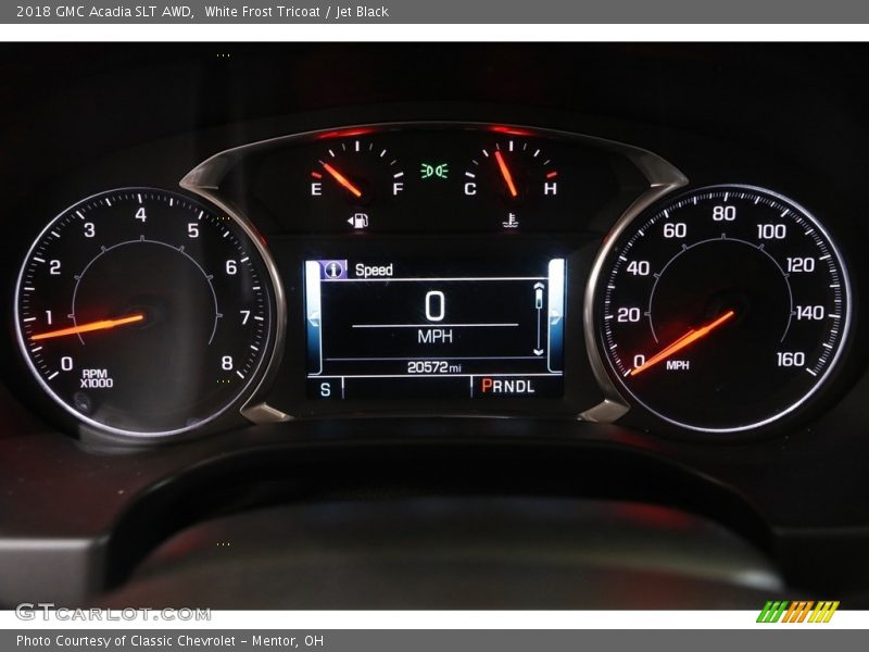 White Frost Tricoat / Jet Black 2018 GMC Acadia SLT AWD
