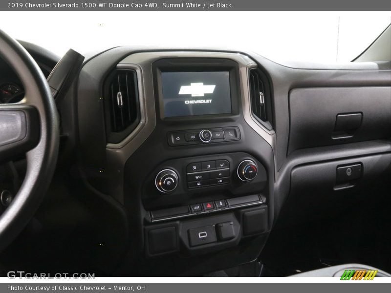 Summit White / Jet Black 2019 Chevrolet Silverado 1500 WT Double Cab 4WD