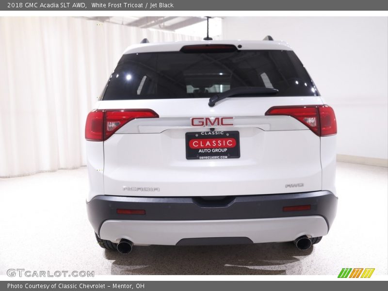 White Frost Tricoat / Jet Black 2018 GMC Acadia SLT AWD