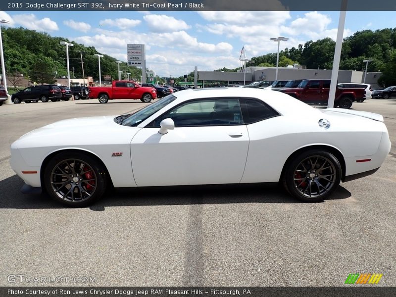 Ivory White Tri-Coat Pearl / Black 2015 Dodge Challenger SRT 392