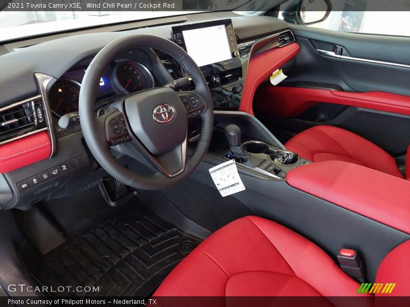  2021 Camry XSE Cockpit Red Interior