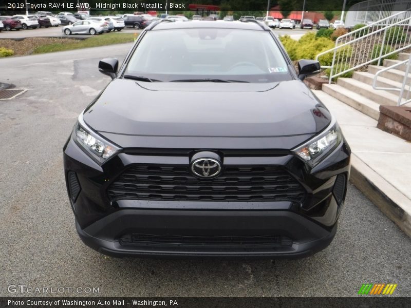 Midnight Black Metallic / Black 2019 Toyota RAV4 LE AWD