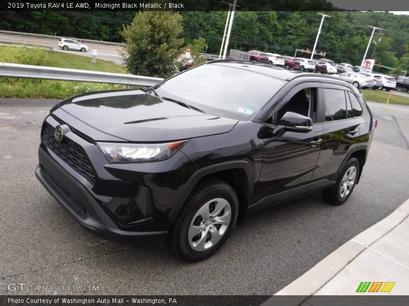 Midnight Black Metallic / Black 2019 Toyota RAV4 LE AWD