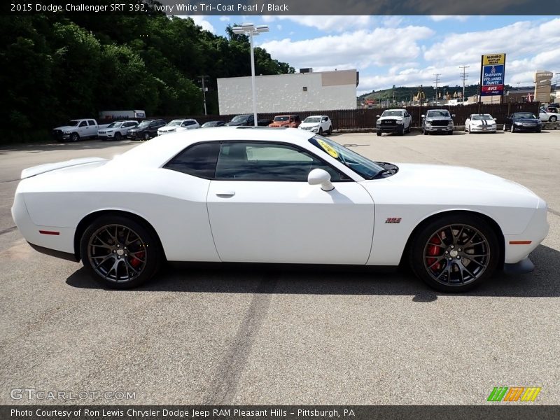 Ivory White Tri-Coat Pearl / Black 2015 Dodge Challenger SRT 392