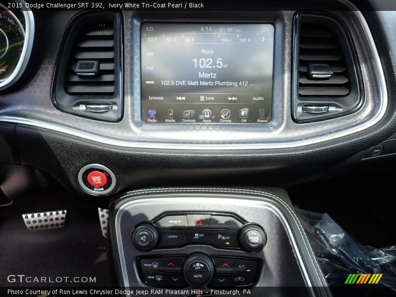 Ivory White Tri-Coat Pearl / Black 2015 Dodge Challenger SRT 392