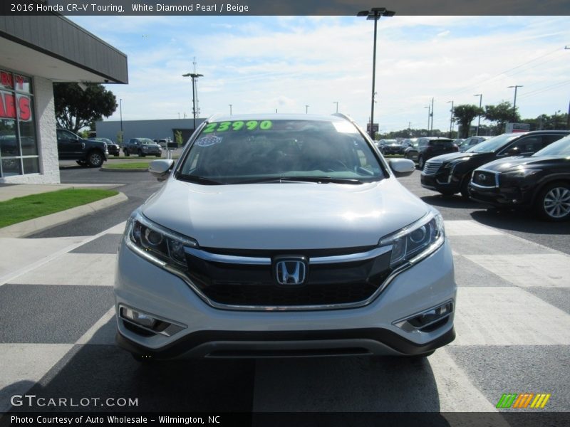 White Diamond Pearl / Beige 2016 Honda CR-V Touring