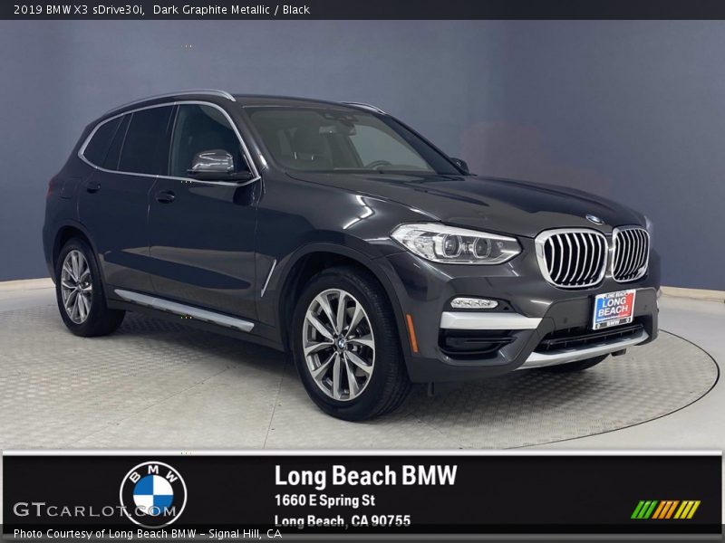 Dark Graphite Metallic / Black 2019 BMW X3 sDrive30i